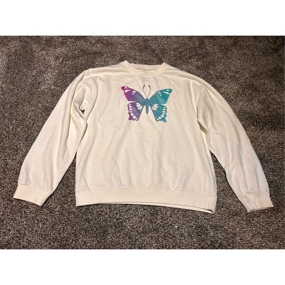 Urban Outfitters Tops - Urban outfitters butterfly sweatshirt size Large C29-35
